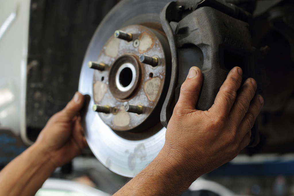 checking car brakes